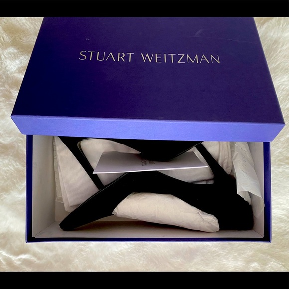 Stuart Weitzman Black Suede Heels – Wedding & Party Ready - Picture 7 of 14
